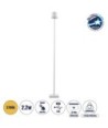 GLOBOSTAR® NEGA 60478 Μοντέρνο Επιδαπέδιο Φωτιστικό LED 2.2W 154lm 360° DC 5V με USB 2.0 με Επαναφορτιζόμενη Μπαταρία Li-ion 3.7V 4000mAh IP44 Θερμό Λευκό 2700K με Αφή Dimmable - Lumileds SMD Chip - Λευκό - Μ10 x Π10 x Υ135cm - 2 Χρόνια Εγγύηση